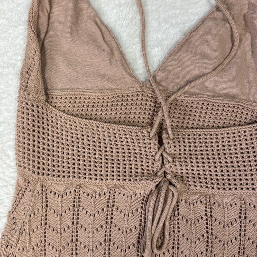 Reformation Junio open knit summer beach dress size medium - Picture 10 of 13